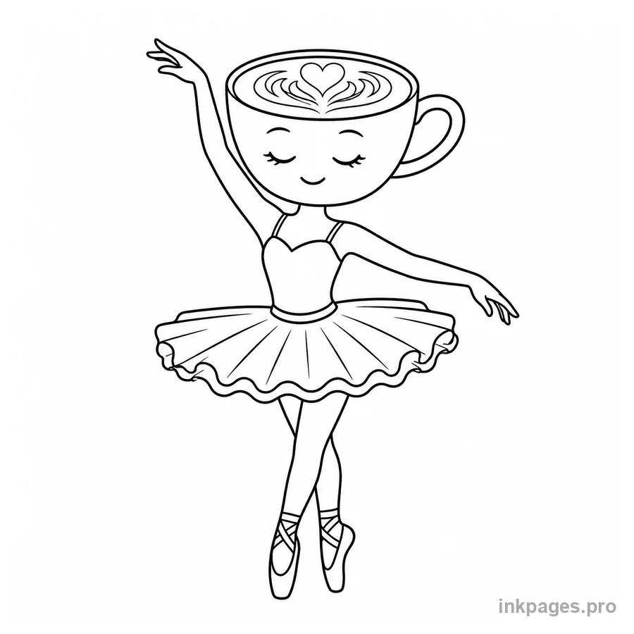 Ballerina Cappuccina coloring pages