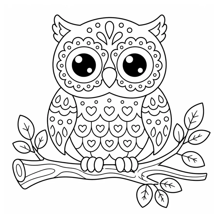 Owl coloring pages