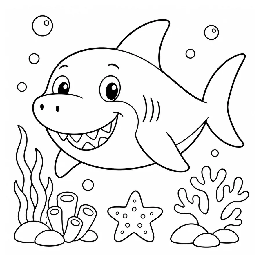 Shark coloring pages