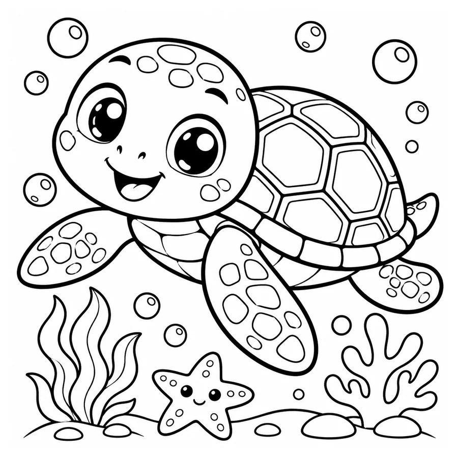 Turtle coloring pages